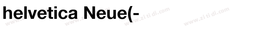 helvetica Neue中(西方字体转换